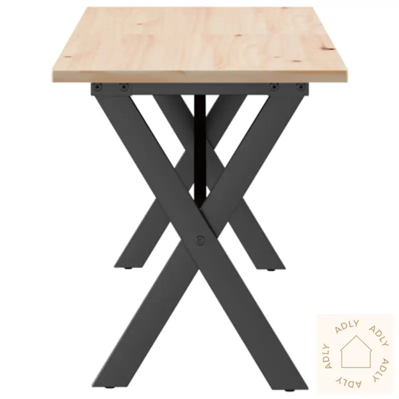 Salongbord X-Ramme 160X40X45 Cm Heltre Furu Og Stål