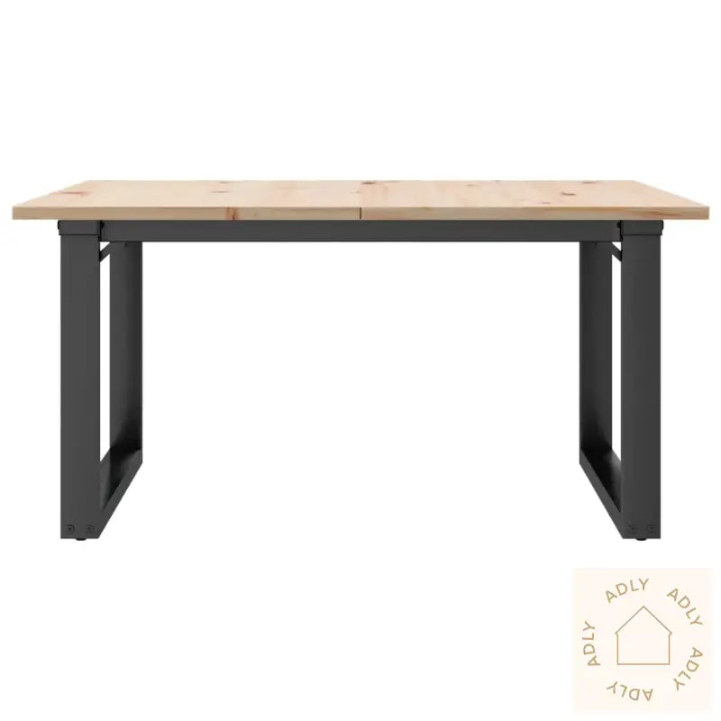 Salongbord O-Ramme 90X90X45 Cm Heltre Furu Og Stål