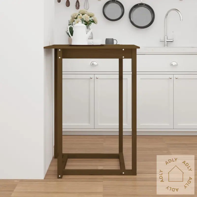 Barbord Honningbrun 80X80X110 Cm Heltre Furu
