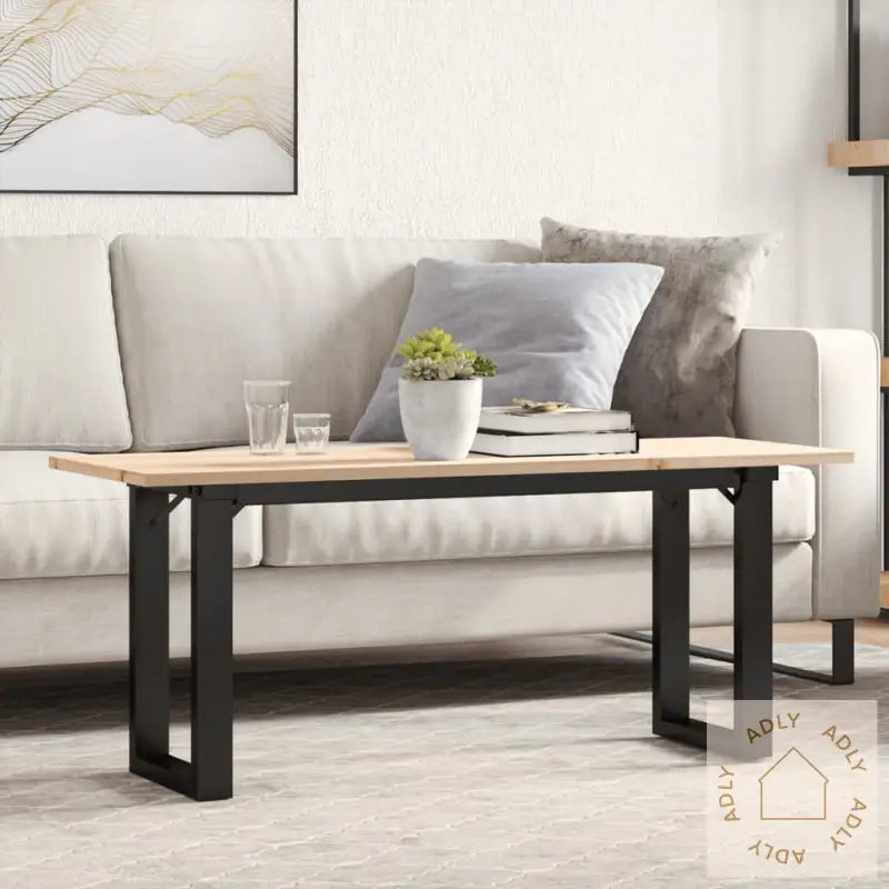 Salongbord O-Ramme 110X40X45 Cm Heltre Furu Og Stål