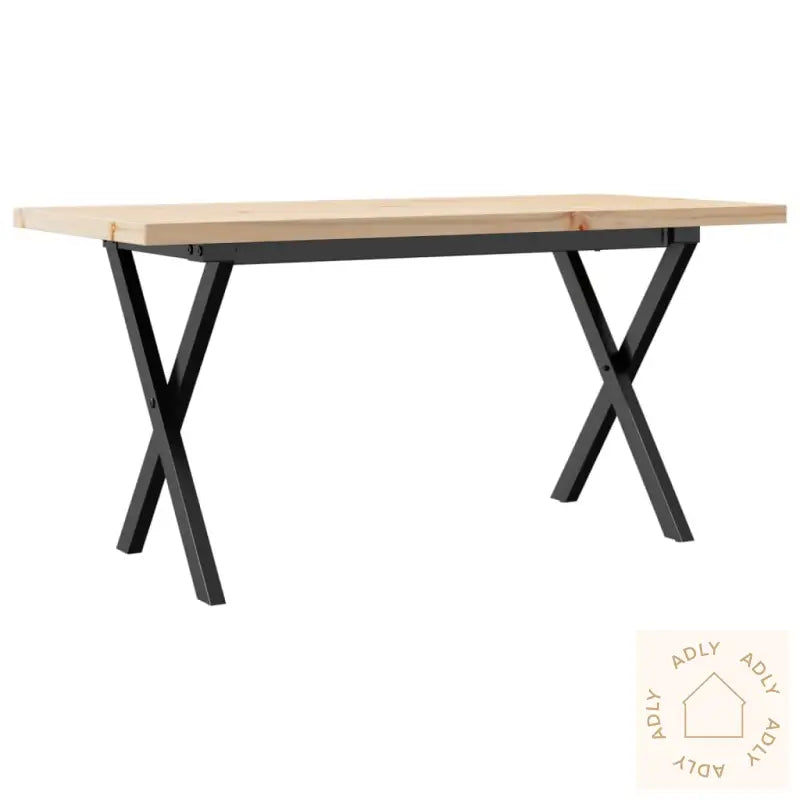 Salongbord X-Ramme 100X50X45,5 Cm Heltre Furu Og Stål