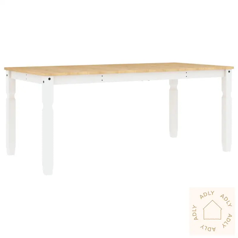 Spisebord Corona Hvit 180X90X75 Cm Heltre Furu