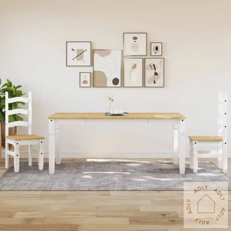 Spisebord Corona Hvit 180X90X75 Cm Heltre Furu