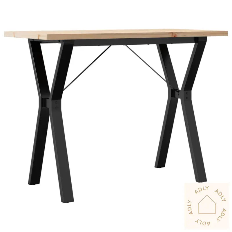 Spisebord Y-Ramme 100X50X75,5 Cm Heltre Furu Og Stål