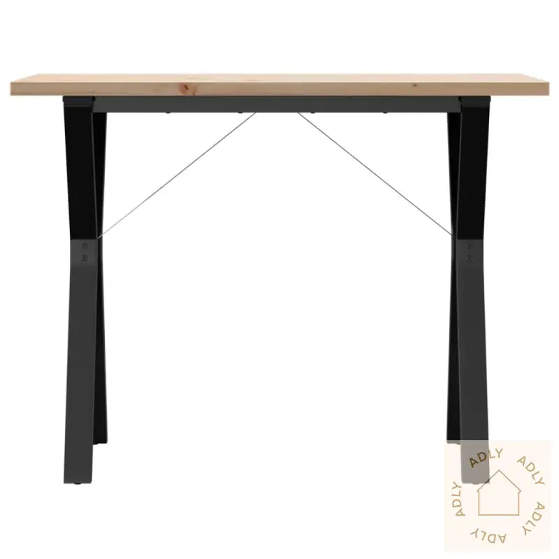 Spisebord Y-Ramme 100X50X75,5 Cm Heltre Furu Og Stål