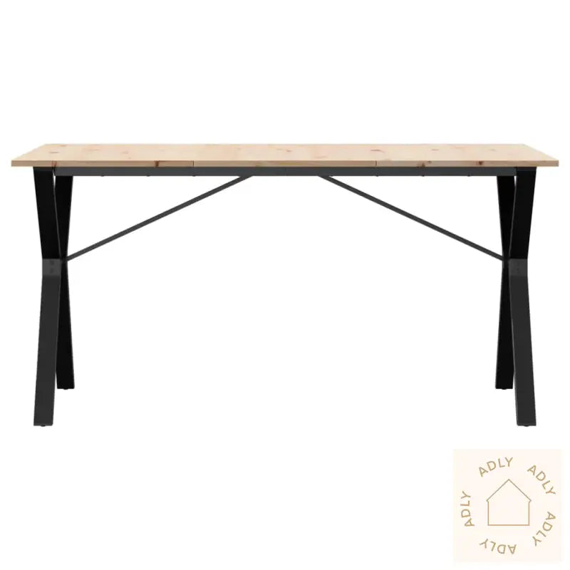 Spisebord Y-Ramme 160X80X75 Cm Heltre Furu Og Stål