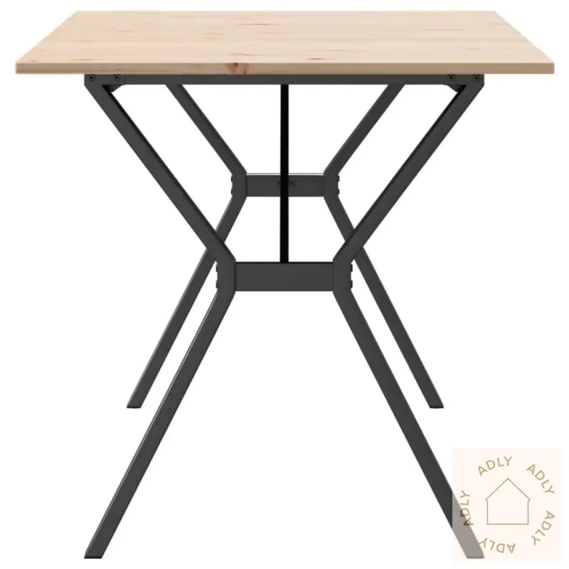 Spisebord Y-Ramme 160X80X75 Cm Heltre Furu Og Stål