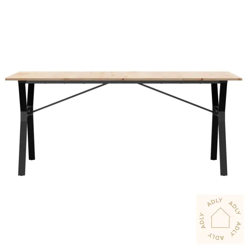 Spisebord Y-Ramme 180X90X75 Cm Heltre Furu Og Stål