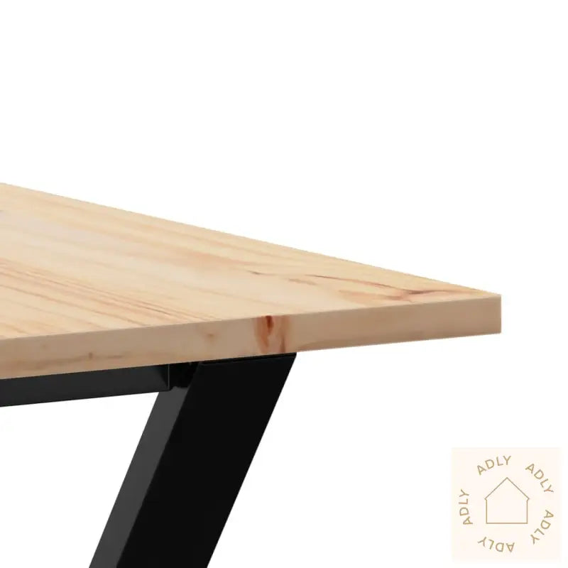 Spisebord Y-Ramme 160X80X75 Cm Heltre Furu Og Stål