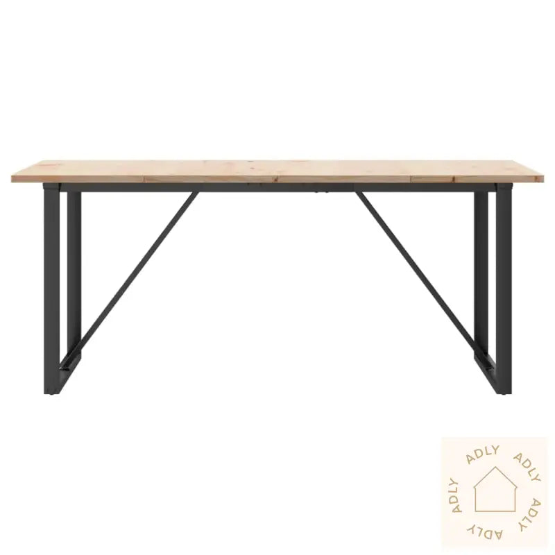 Spisebord O-Ramme 180X90X75,5 Cm Heltre Furu Og Stål