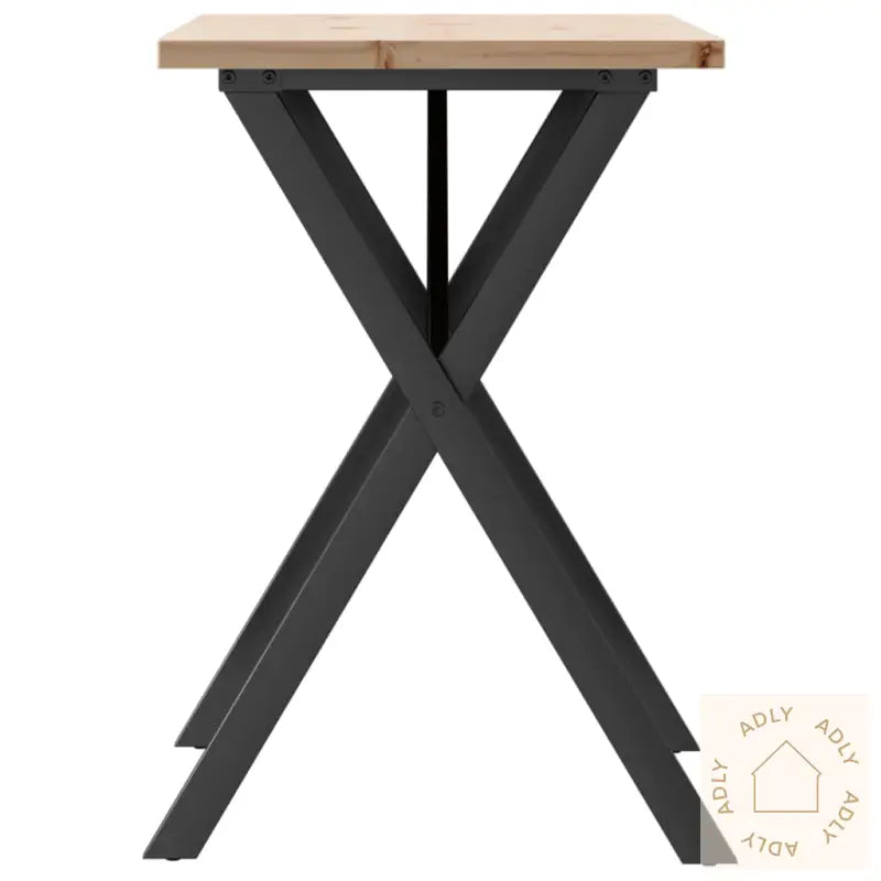 Spisebord X-Ramme 80X50X75,5 Cm Heltre Furu Og Stål