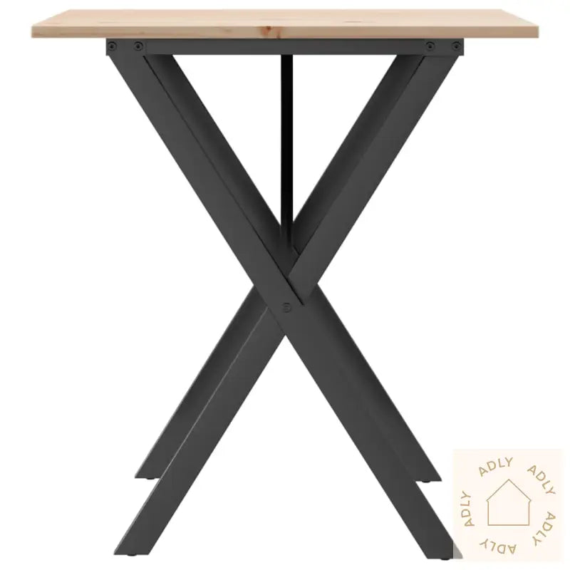 Salongbord X-Ramme 70X70X75 Cm Heltre Furu Og Stål