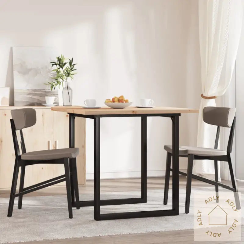 Spisebord O-Ramme 90X90X75,5 Cm Heltre Furu Og Stål