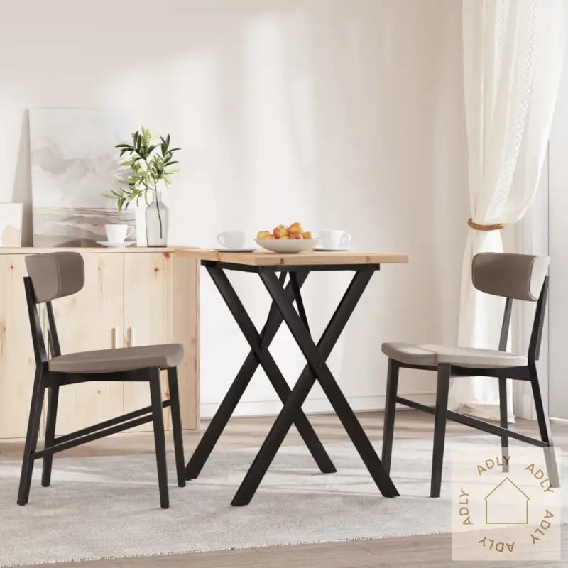 Spisebord X-Ramme 80X50X75,5 Cm Heltre Furu Og Stål