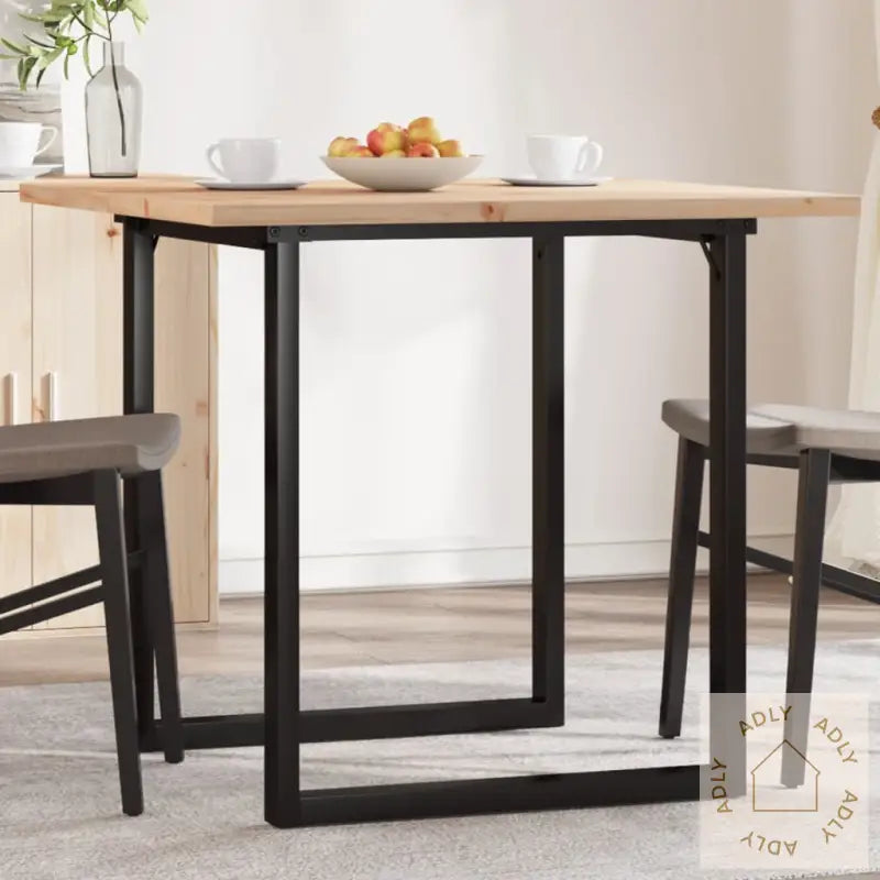 Spisebord O-Ramme 90X90X75,5 Cm Heltre Furu Og Stål