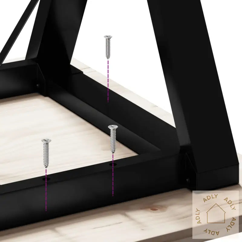 Salongbord Y-Ramme 110X40X45,5 Cm Heltre Furu Og Stål