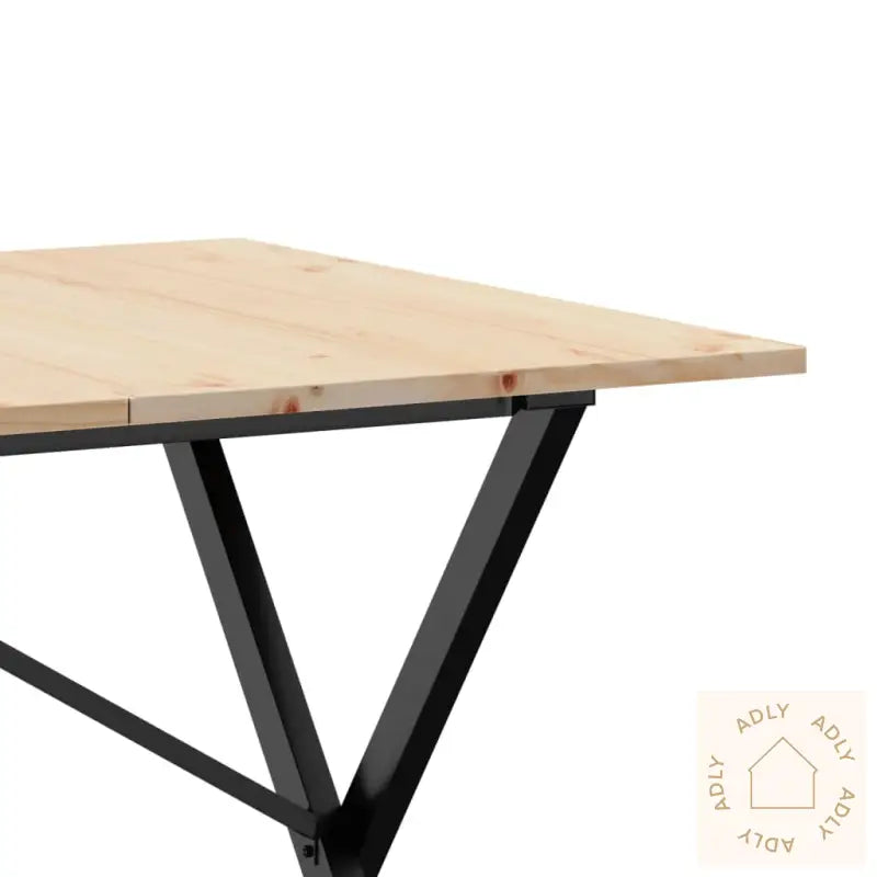 Spisebord X-Ramme 160X80X75 Cm Heltre Furu Og Stål