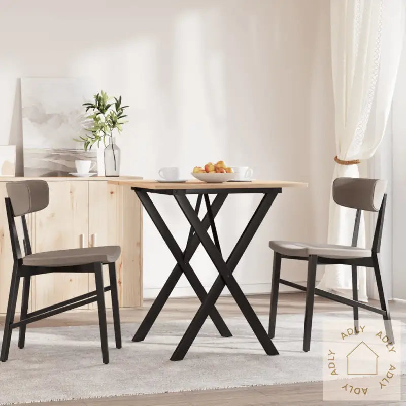 Salongbord X-Ramme 70X70X75 Cm Heltre Furu Og Stål