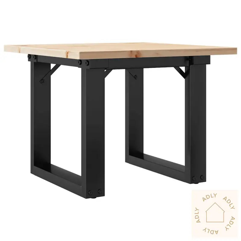 Salongbord O-Ramme 50X50X35 Cm Heltre Furu Og Stål