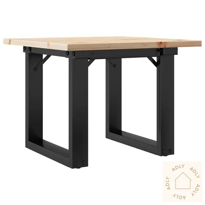 Salongbord O-Ramme 50X50X35 Cm Heltre Furu Og Stål