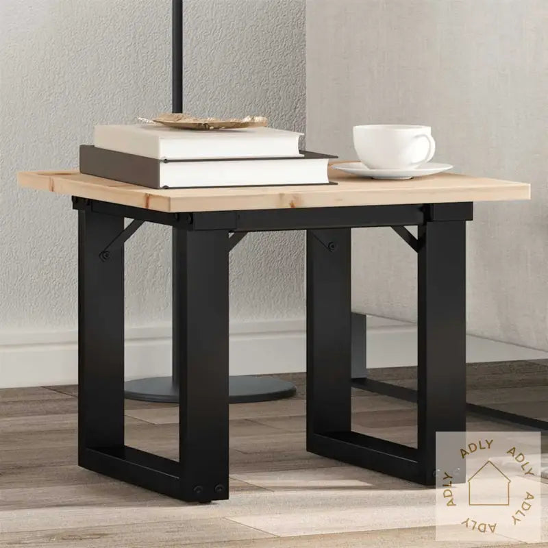 Salongbord O-Ramme 50X50X35 Cm Heltre Furu Og Stål