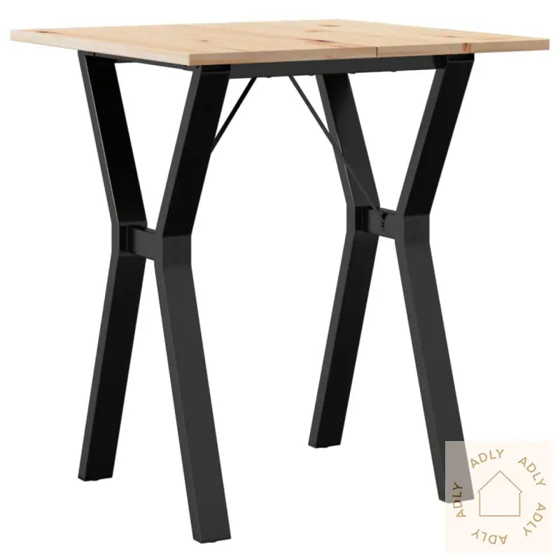 Spisebord Y-Ramme 70X70X75 Cm Heltre Furu Og Stål