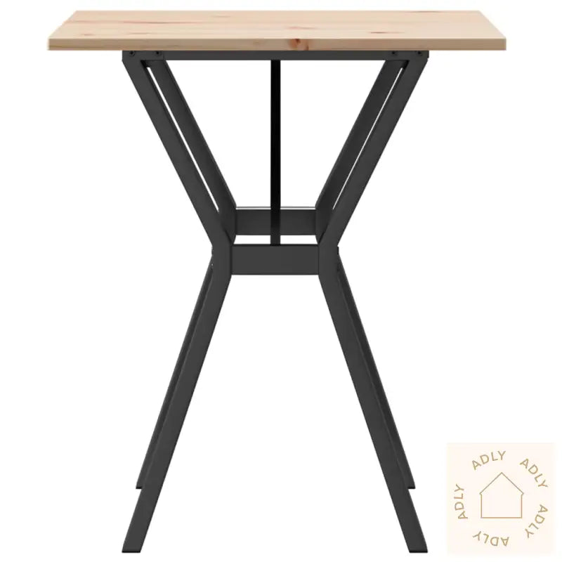 Spisebord Y-Ramme 70X70X75 Cm Heltre Furu Og Stål