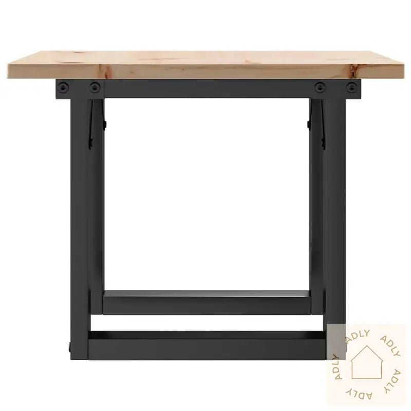 Salongbord O-Ramme 50X50X35 Cm Heltre Furu Og Stål