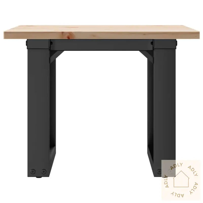 Salongbord O-Ramme 50X50X35 Cm Heltre Furu Og Stål