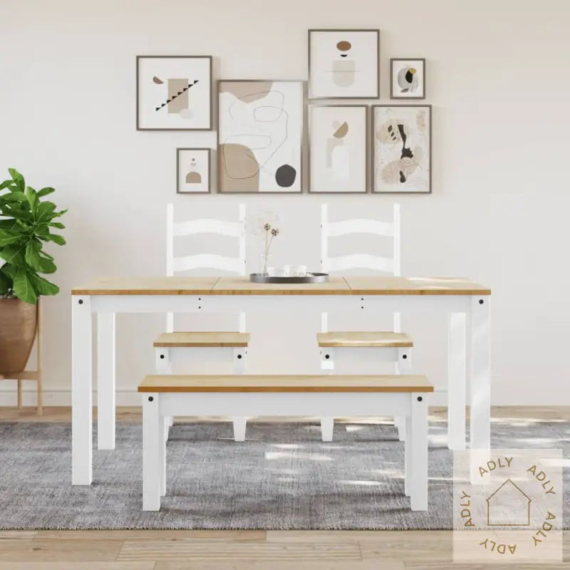 Spisebord Panama Hvit 160X80X75 Cm Heltre Furu