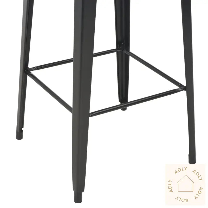 Barbord Svart 60X60X108 Cm Heltre Furu Stål
