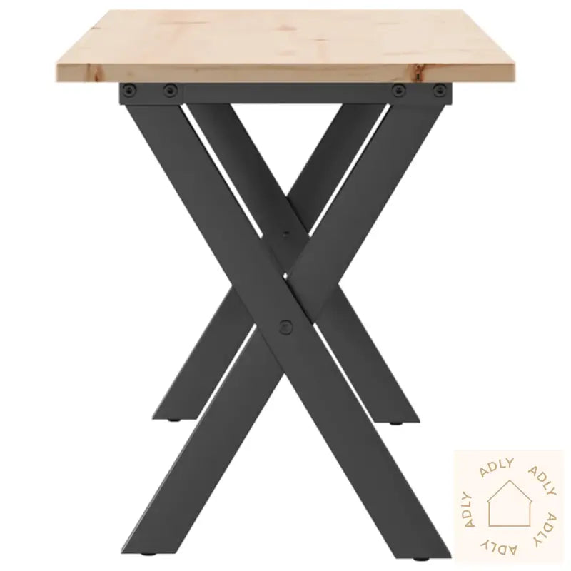 Salongbord X-Ramme 110X40X45 Cm Heltre Furu Og Stål