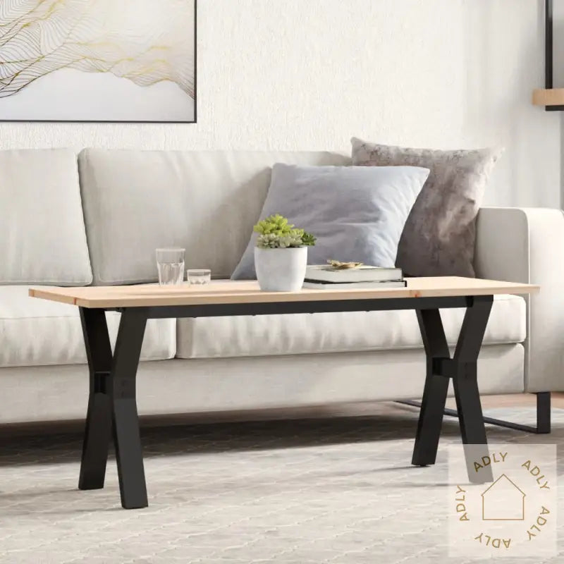 Salongbord Y-Ramme 110X40X45 Cm Heltre Furu Og Stål