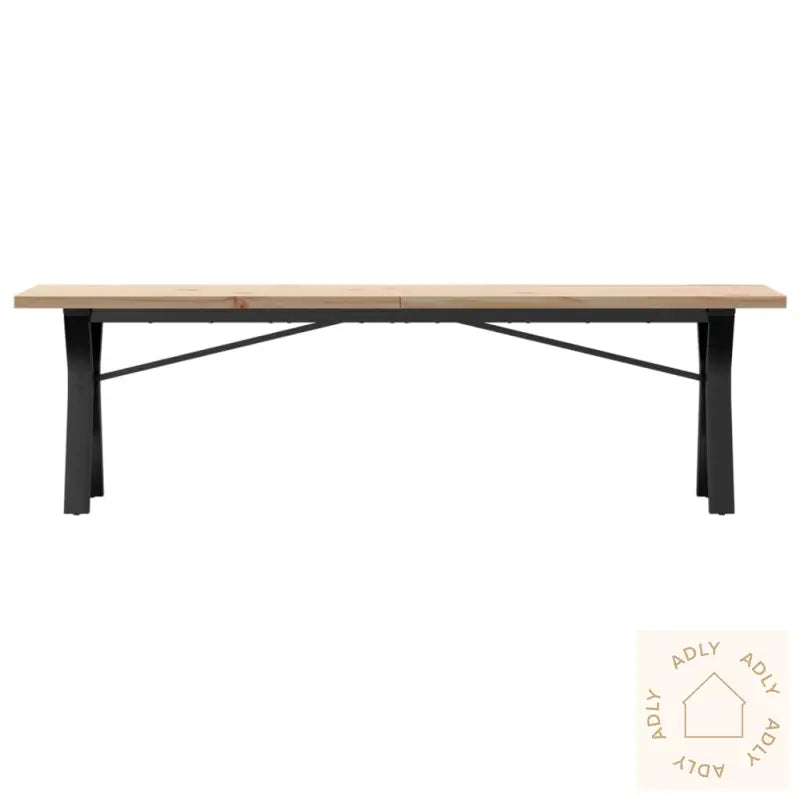 Salongbord Y-Ramme 160X40X45,5 Cm Heltre Furu Og Stål
