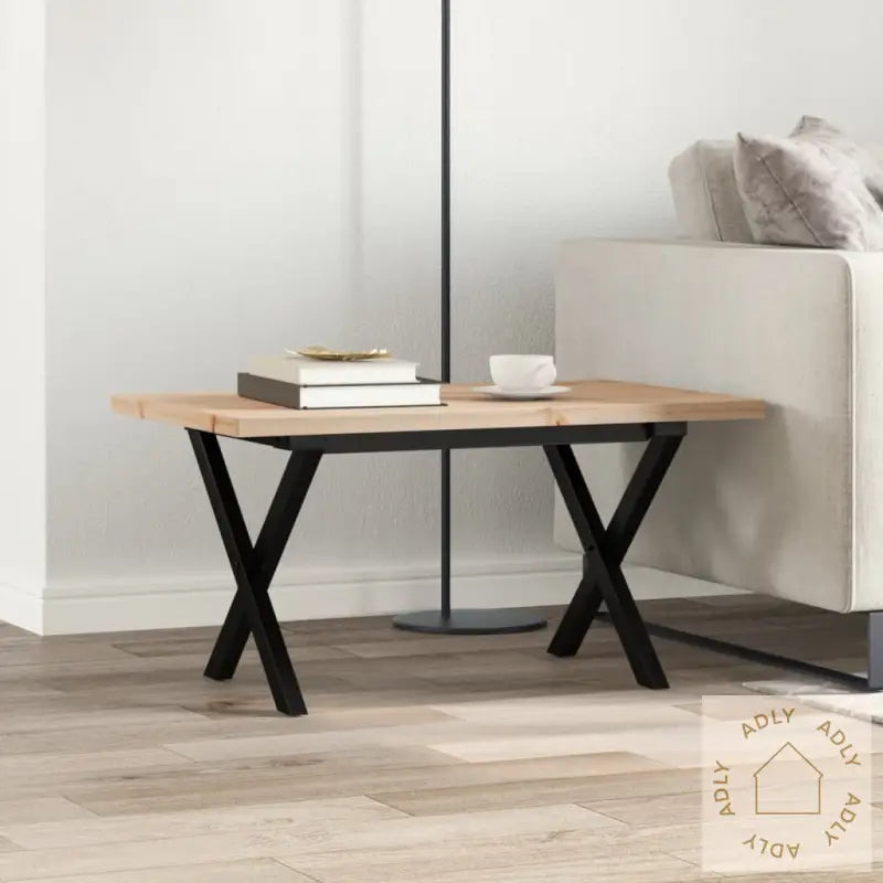 Salongbord X-Ramme 80X50X40,5 Cm Heltre Furu Og Stål