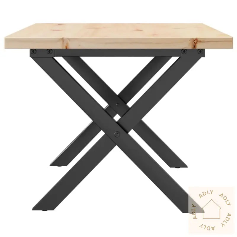 Salongbord X-Ramme 80X50X40,5 Cm Heltre Furu Og Stål