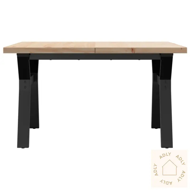 Salongbord Y-Ramme 80X80X45,5 Cm Heltre Furu Og Stål
