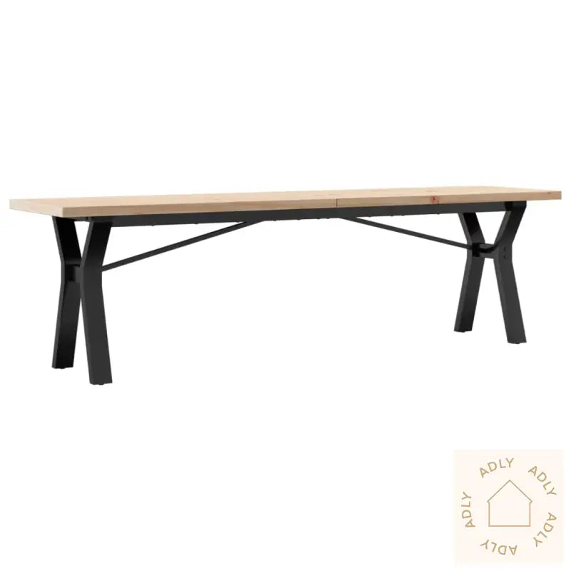 Salongbord Y-Ramme 160X40X45,5 Cm Heltre Furu Og Stål
