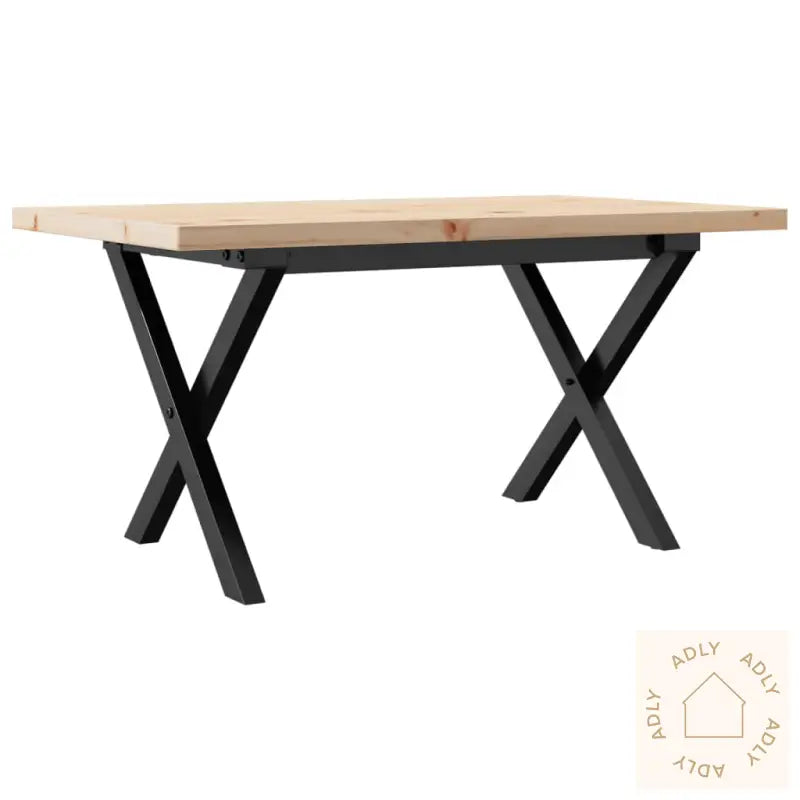 Salongbord X-Ramme 80X50X40,5 Cm Heltre Furu Og Stål