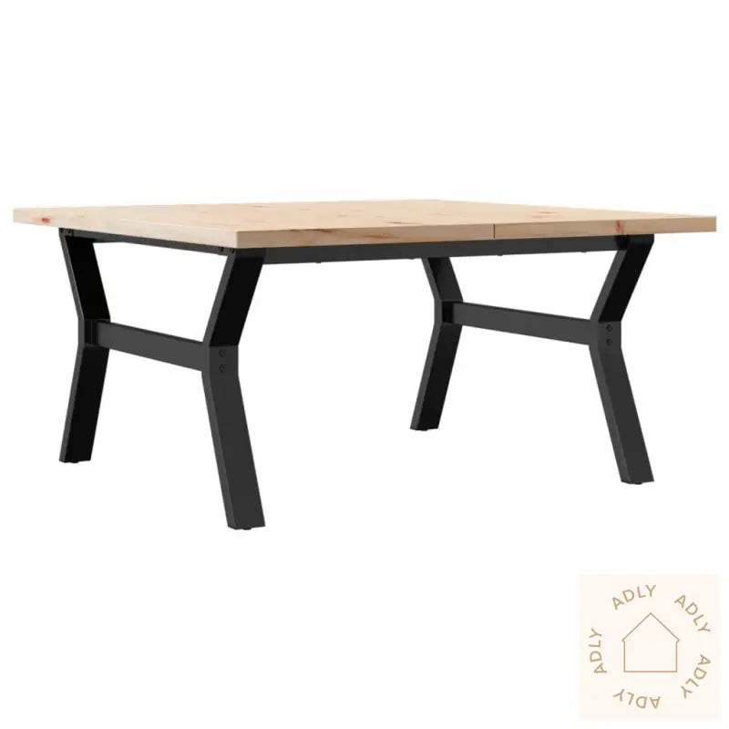 Salongbord Y-Ramme 90X90X45,5 Cm Heltre Furu Og Stål