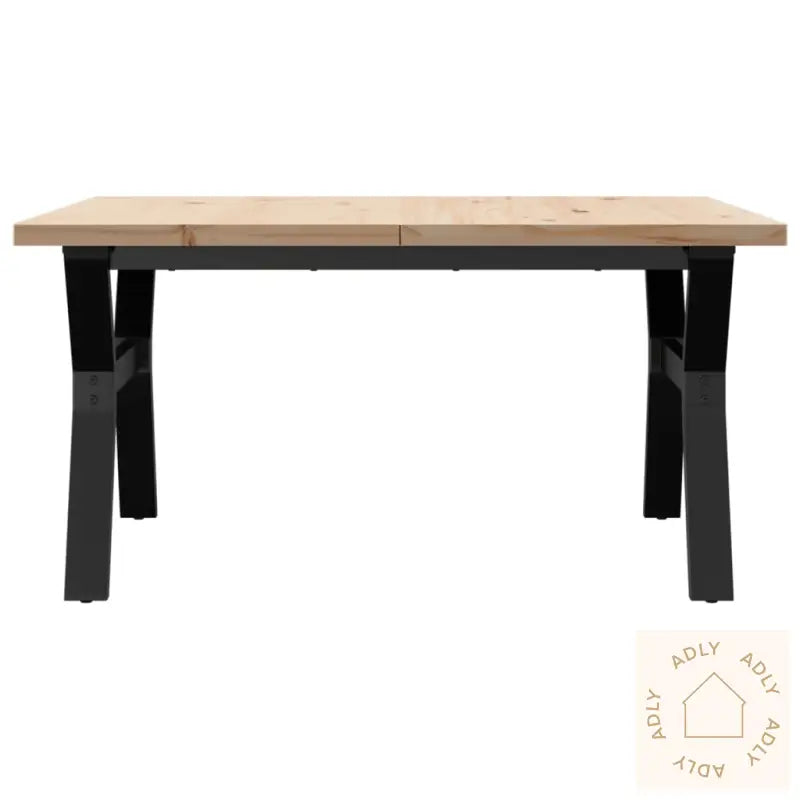 Salongbord Y-Ramme 90X90X45,5 Cm Heltre Furu Og Stål