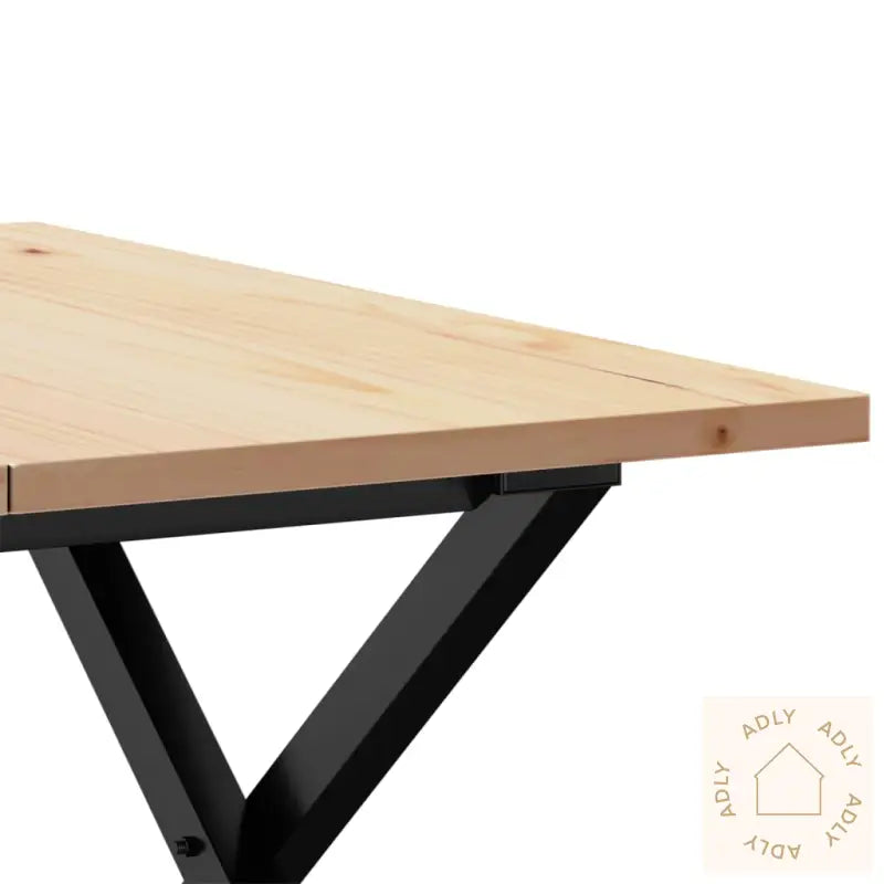 Salongbord X-Ramme 60X60X40 Cm Heltre Furu Og Stål
