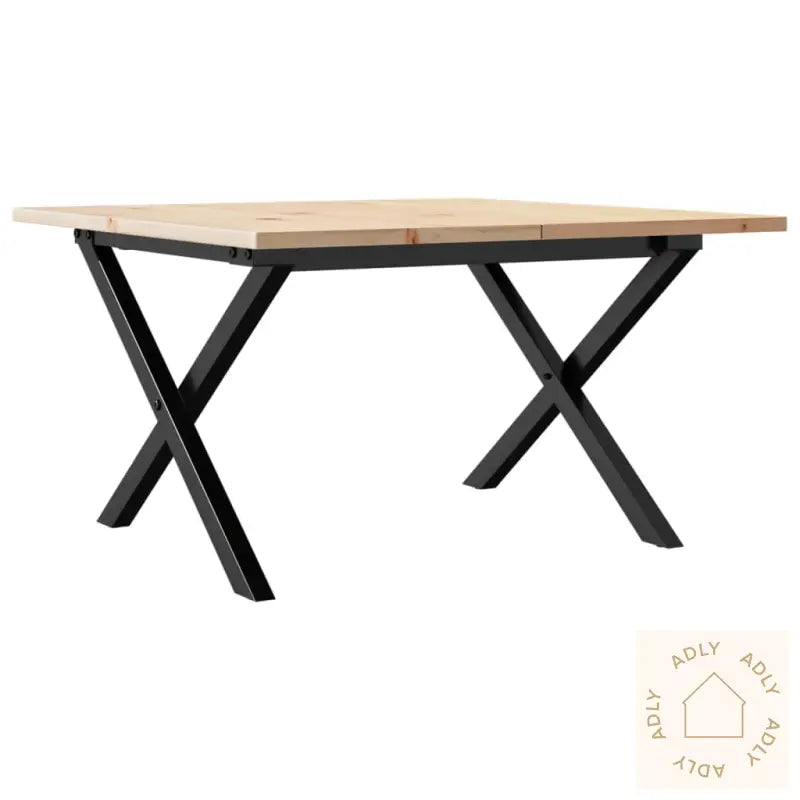 Salongbord X-Ramme 60X60X40 Cm Heltre Furu Og Stål