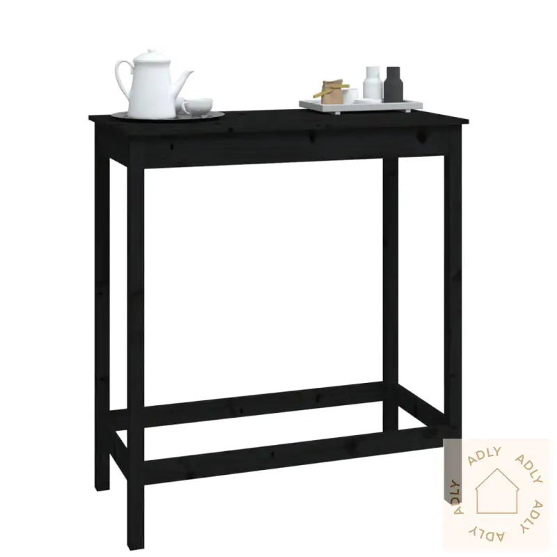 Barbord Svart 100X50X110 Cm Heltre Furu
