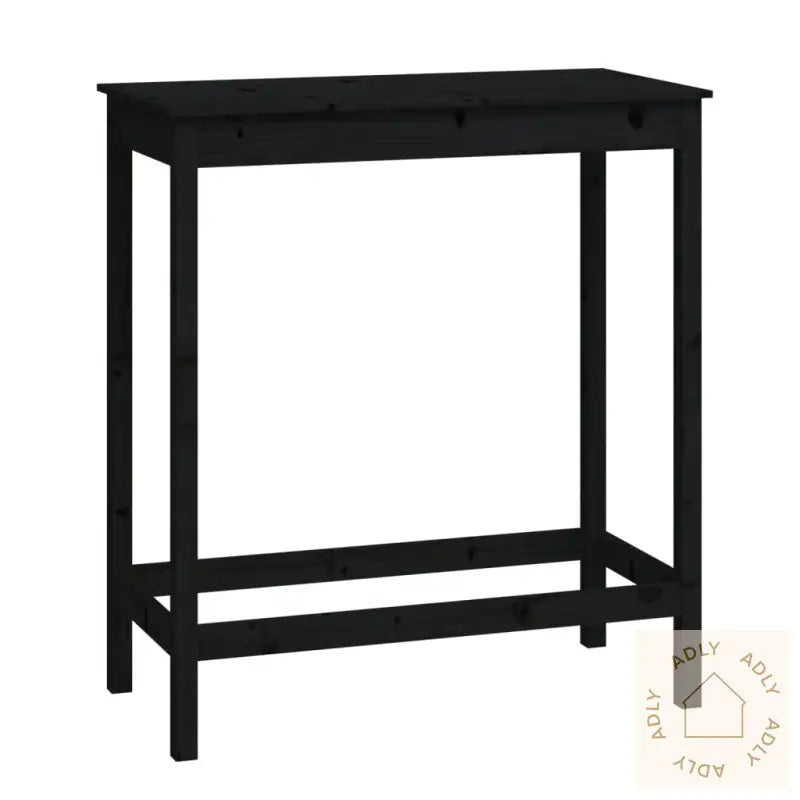 Barbord Svart 100X50X110 Cm Heltre Furu