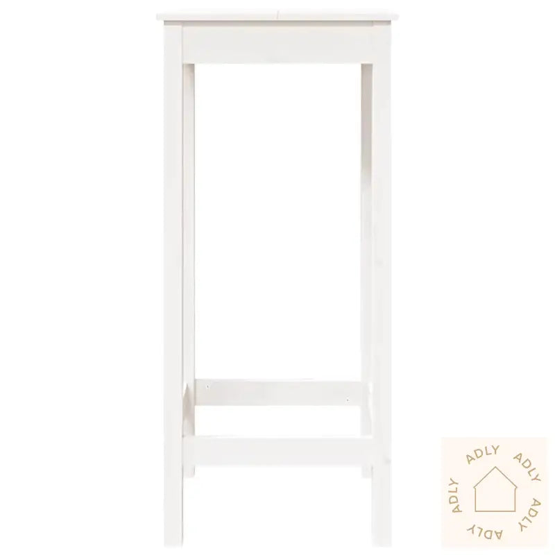 Barbord Hvit 50X50X110 Cm Heltre Furu