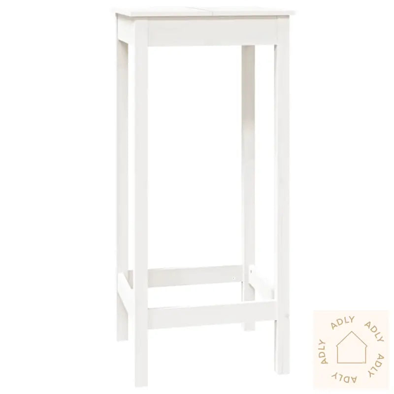 Barbord Hvit 50X50X110 Cm Heltre Furu
