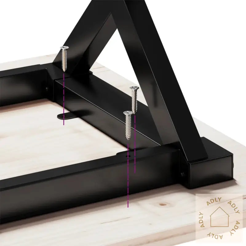 Salongbord X-Ramme 40X40X35,5 Cm Heltre Furu Og Stål