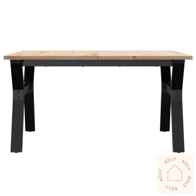 Salongbord Y-Ramme 90X90X45 Cm Heltre Furu Og Stål