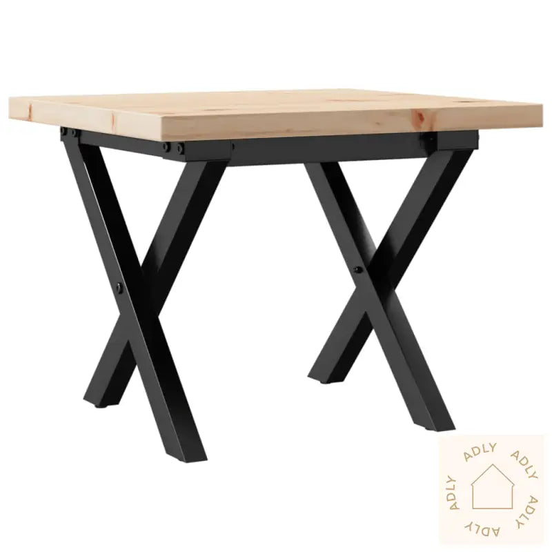 Salongbord X-Ramme 40X40X35,5 Cm Heltre Furu Og Stål